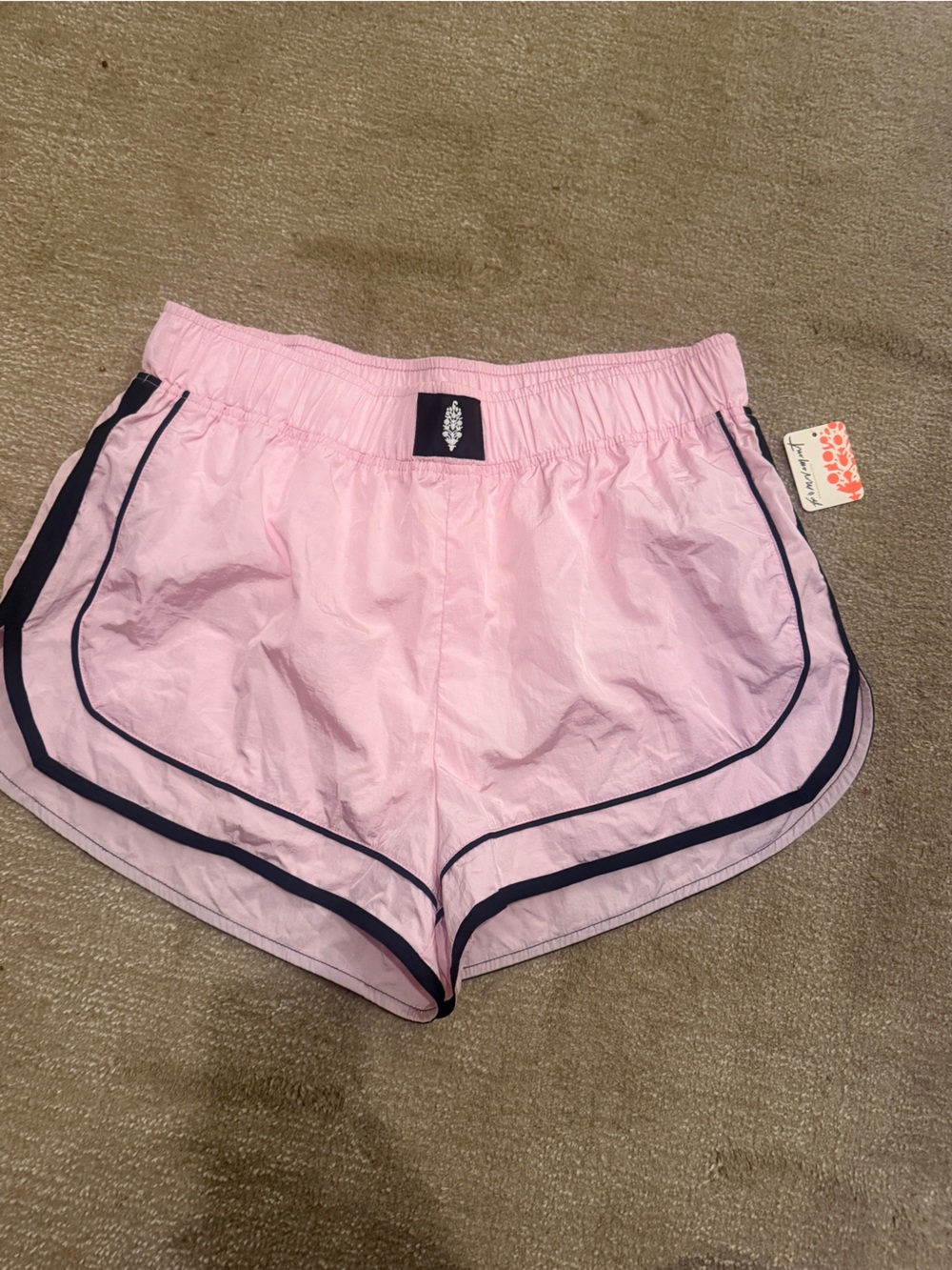 Free People Varsity Blues Shorts in Powder Pink